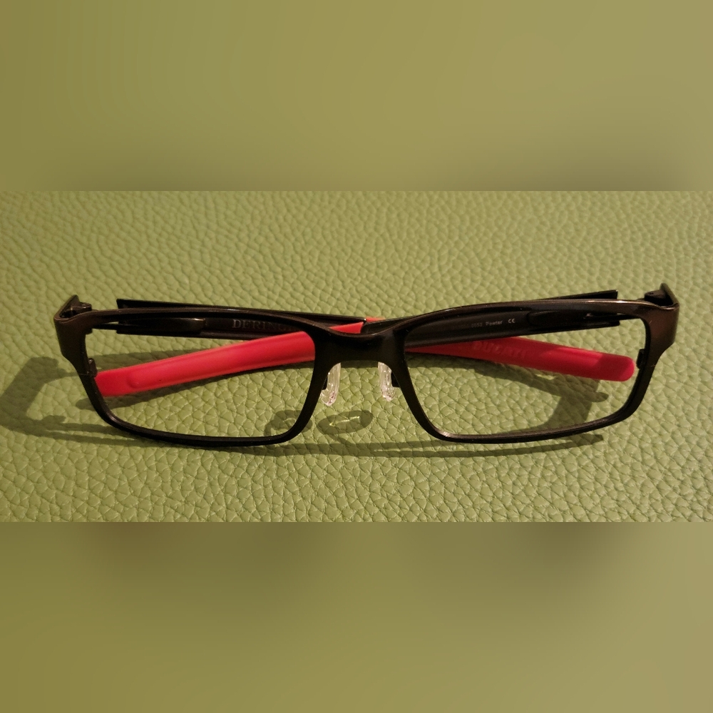 Oakley Brown Frame Glasses with Red Accents